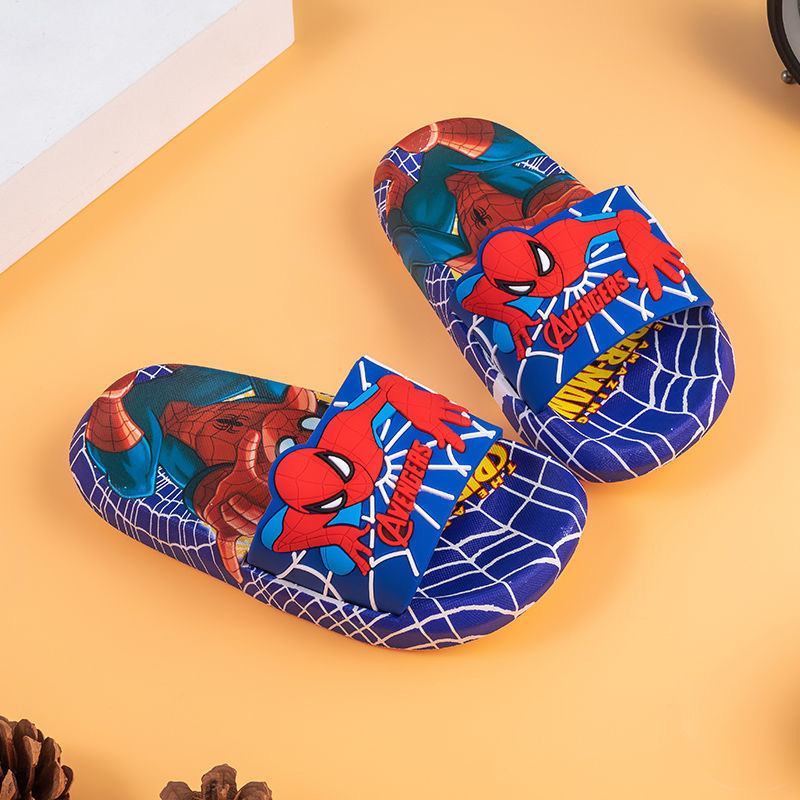 Spider-Man Children's Slippers for Little Boys, Non-Slip Soft Sole, Marvel Cartoon, Export Bathroom Slippers for Ages 3-4-5