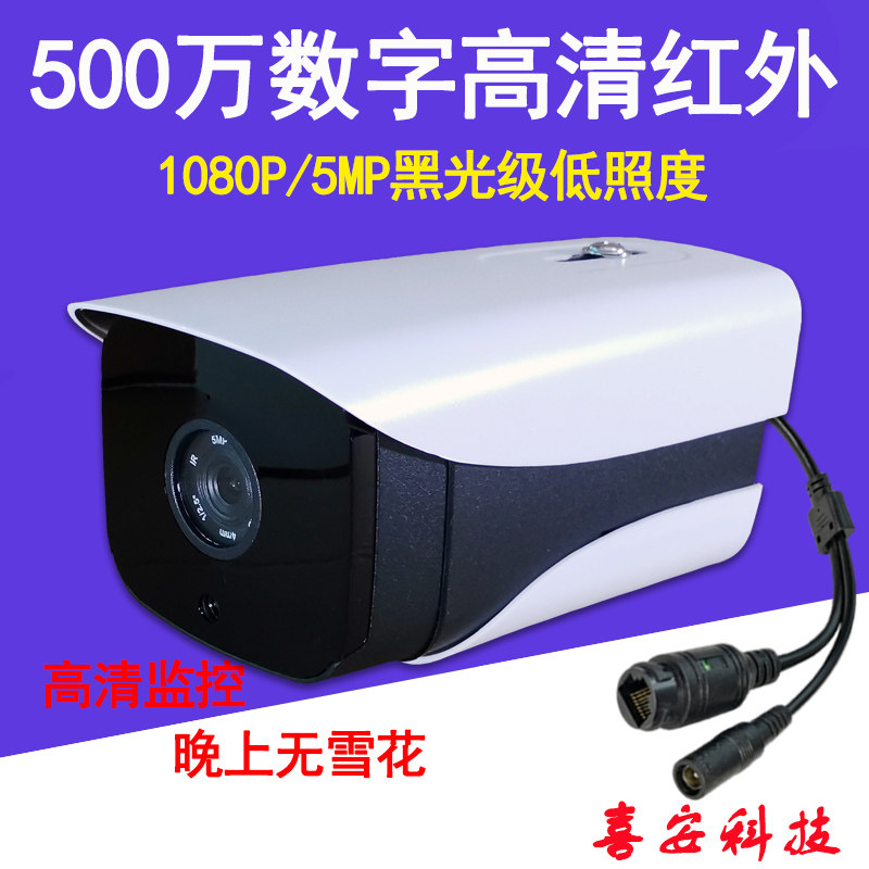 Digital Low Light 5MP IP Camera HD Infrared Night Vision POE1080p Monitor with Audio