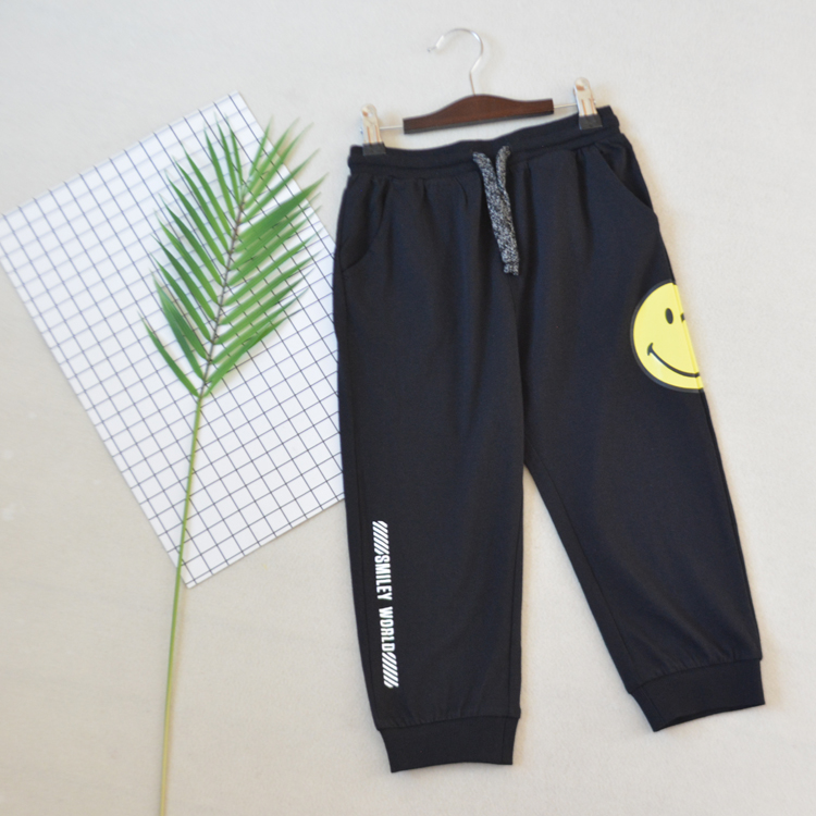 Fan Song Foreign Trade Child Money Tight Waist Circumference Full Cotton Pocket Seven Pants