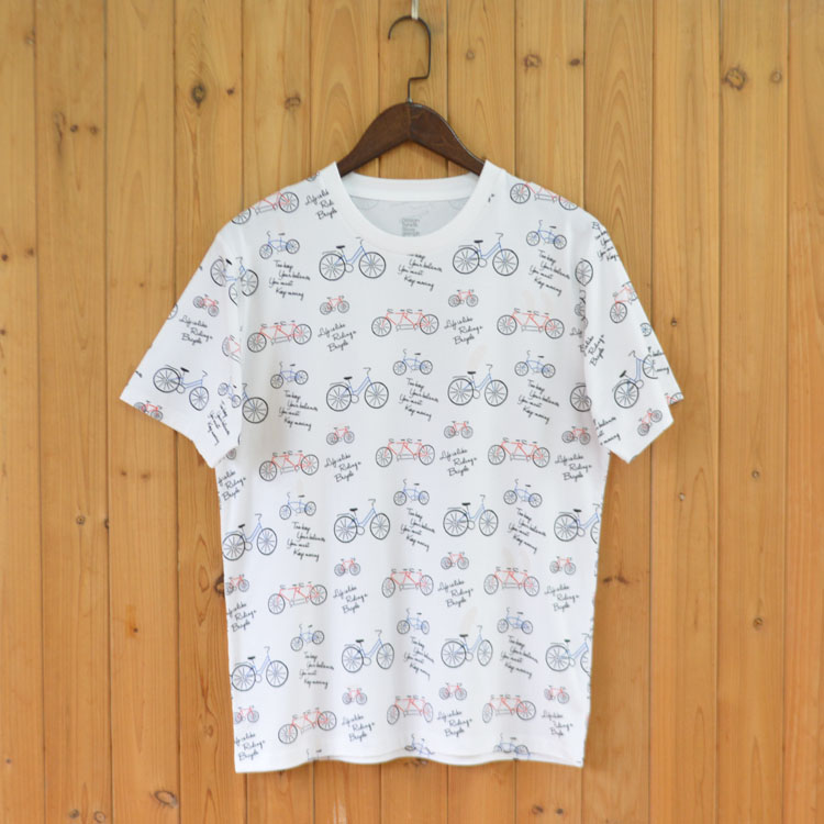 Fan Song Foreign Trade Japan Tide Card G Home Full Cotton UV UV UV Color color Shadow printed short sleeve T-shirt parent-child