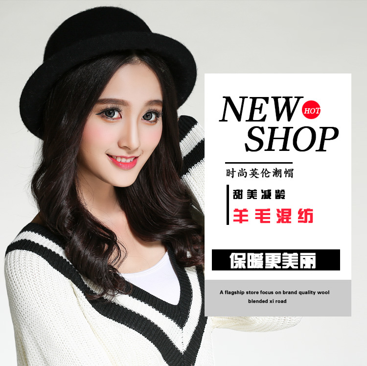 Chapeau pour femme en Melange de laine - Ref 3234464 Image 6