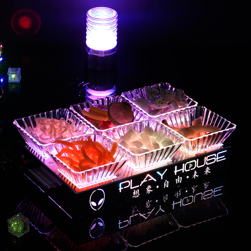Bar KTV snack plate LED fruit plate snack plate dried fruit plate ...