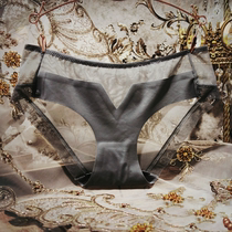 Vimi Jiangnan sexy seamless ice silk comfortable cotton underwear women's pants low waist ultra-thin mesh perspective briefs head