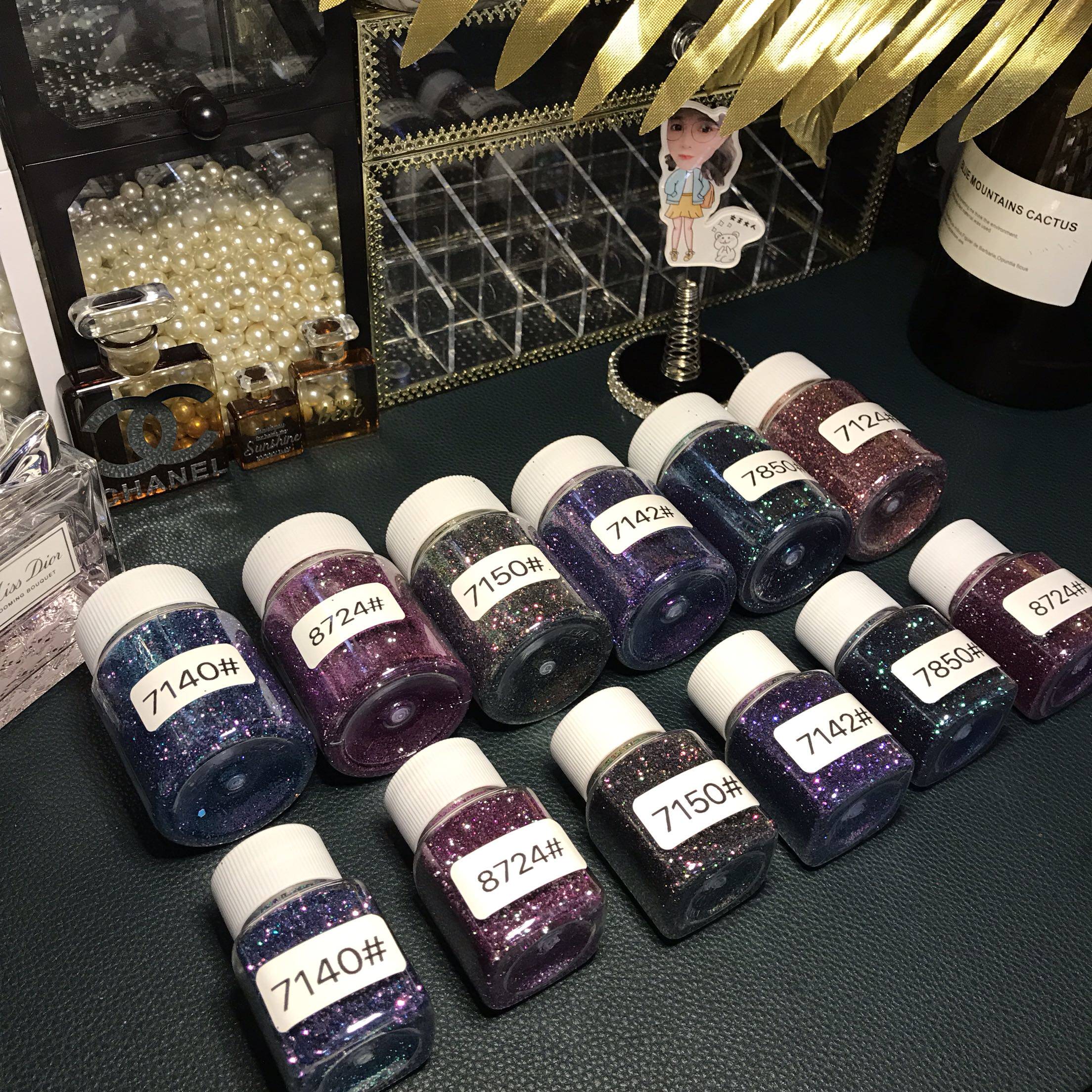 Fan's hand - made shop exclusive new chameleon PET0 4MM hexagonal lush fine - powder glue glue