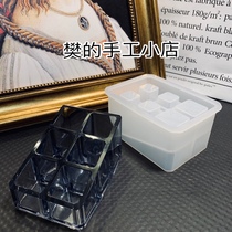 Fans handmade shop drop glue mold lipstick storage box color fine storage table decoration mirror silicone mold