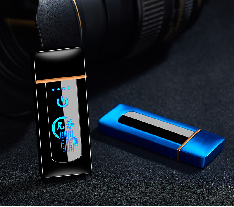 2018 mới rung rung vân tay sạc cá tính sáng tạo im lặng usb điện tử bật lửa để gửi bạn trai các loại bật lửa