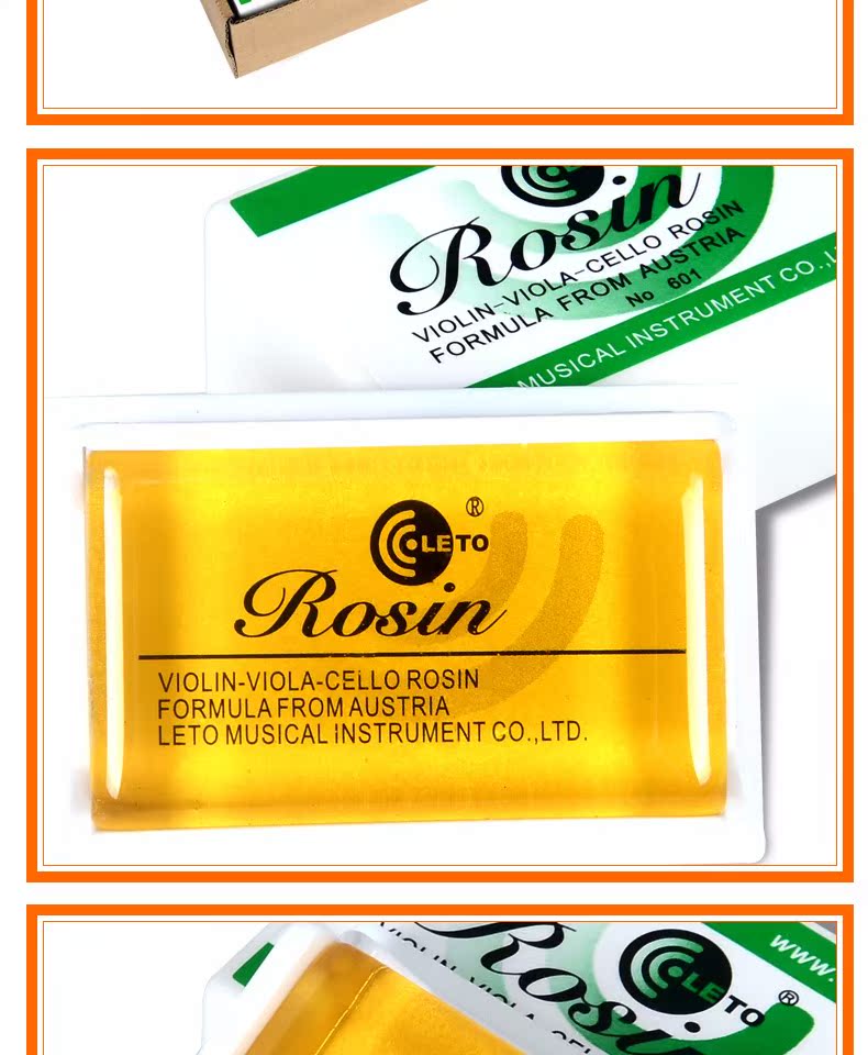 Le Tong LETO601 Erhu Rosin Nhạc cụ vi-ô-lông vi mô Huqin Rosin Công thức dễ dàng lau dây đàn dây đàn acoustic