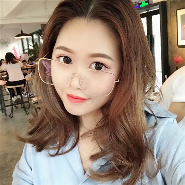Ins siêu lửa kính khung nữ phiên bản Hàn Quốc của thủy triều retro phong cách Harajuku ulzzang sinh viên cá tính văn học nhỏ tươi kính chữ v