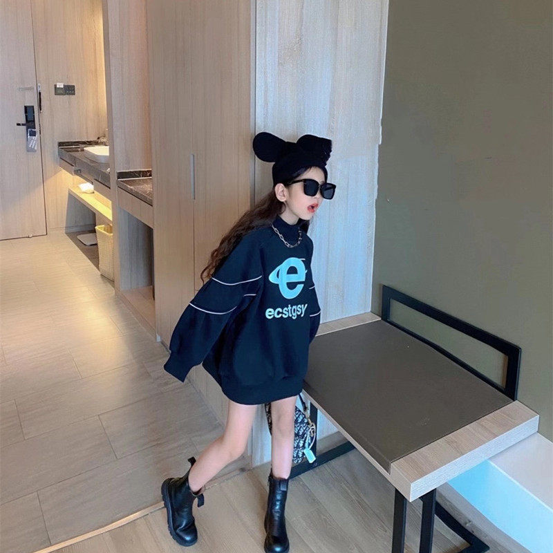 South Korean girl gush clothing 2020 autumn and winter tennis red new CUHK Thickened Foreign Pie blouses Korean version of the long version