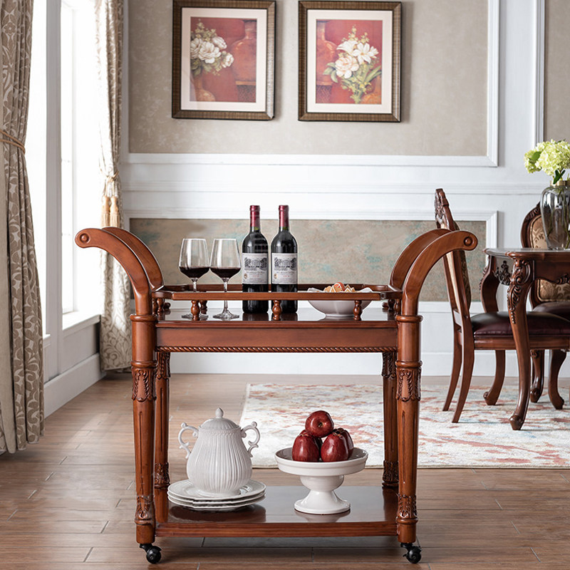 Meng Han American light luxury solid wood dining car commercial office furniture European catering baking furniture American light luxury dining car