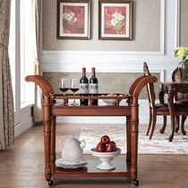 Meng Hanmei luxury solid wood dining car commercial office furniture European dining baking furniture American light luxury dining car