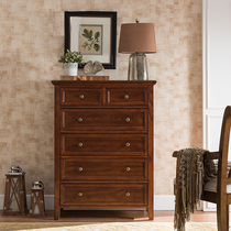 Meng Han solid wood cupboard American country 6 chest cabinet bedroom six bucket cabinet simple beauty locker European style solid wood bucket cabinet