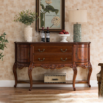 Meng Han American Xuanguan Cabinet Eurostyle Semi-circle Door Hall Xuanguan Cabinet American Living Room Xuanguan Table Eu Style Solid Wood Genguan Table