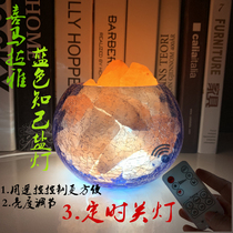 Creative decorative table lamp Himalayan Rose crystal salt lamp Simple bedroom fashion warm bedside lamp Night lamp