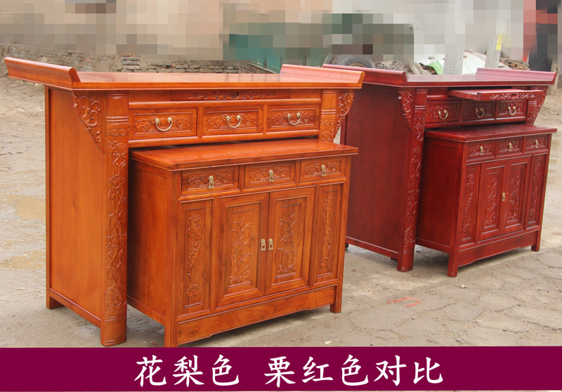 Đối với bàn gỗ nguyên khối cho bộ tủ đặt bàn Tủ đựng phật đựng phật - Bàn bàn làm việc xếp gọn