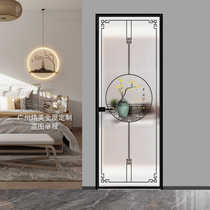 Customized bathroom door toilet door tempered glass door swing door bathroom door extremely narrow frame kitchen bathroom door