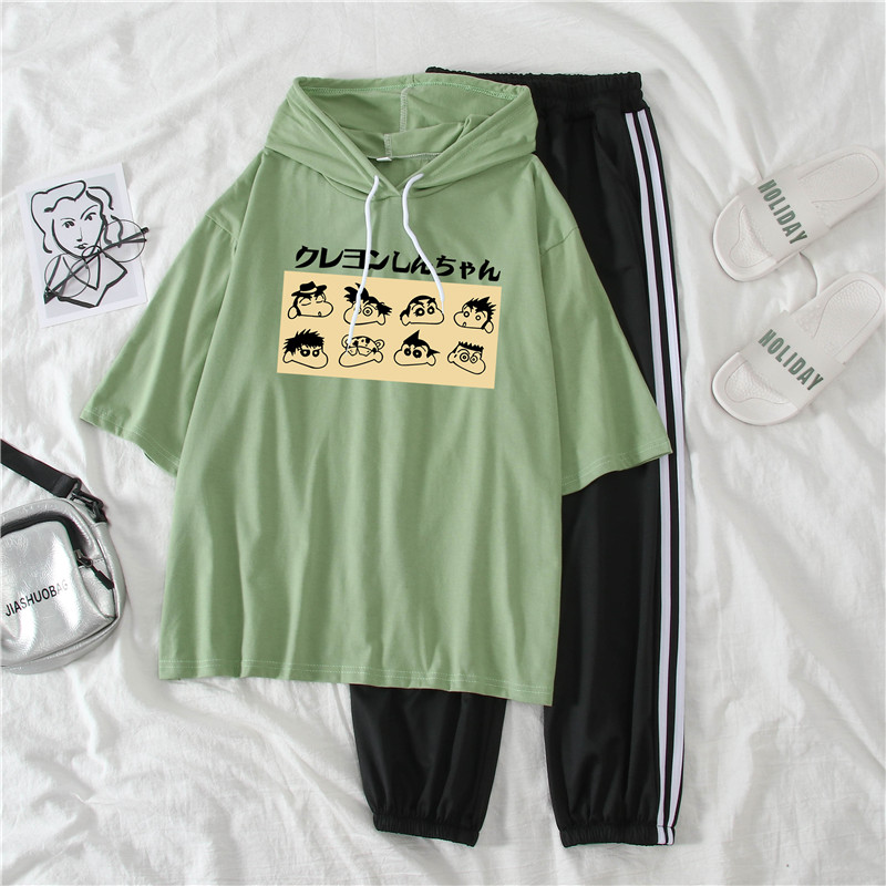 2021 real shot summer fattening plus size women's fat mm fat sister slim Capris short sleeve two piece suit