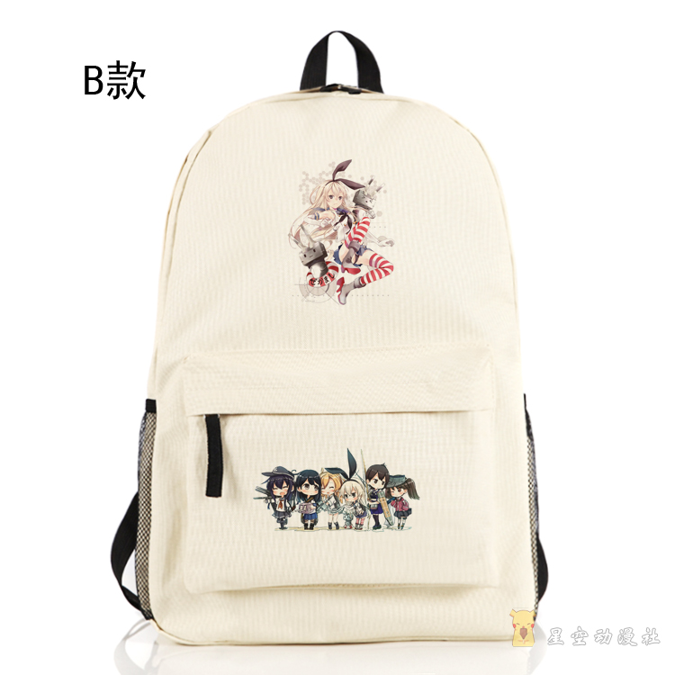 Hạm đội Bộ Sưu Tập Xung Quanh Schoolbags Tàu Đảo Gió Anime Ba Lô Phim Hoạt Hình Dễ Thương Nam Giới và Phụ Nữ Ba Lô hình dán hero team