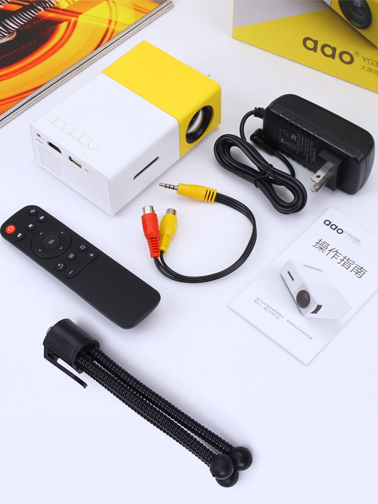 Máy chiếu tại nhà Nhỏ Mini 3D Rạp hát tại nhà Ký túc xá Wifi không dây Điện thoại HD - Máy chiếu