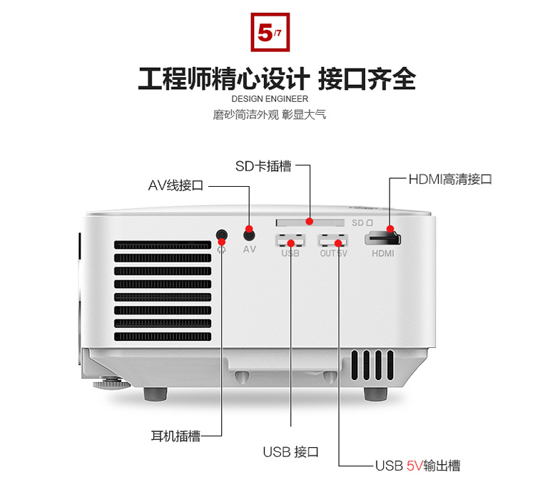 Máy chiếu điện thoại di động mới mini micro wifi không dây cầm tay rạp chiếu phim gia đình 3D HD - Máy chiếu