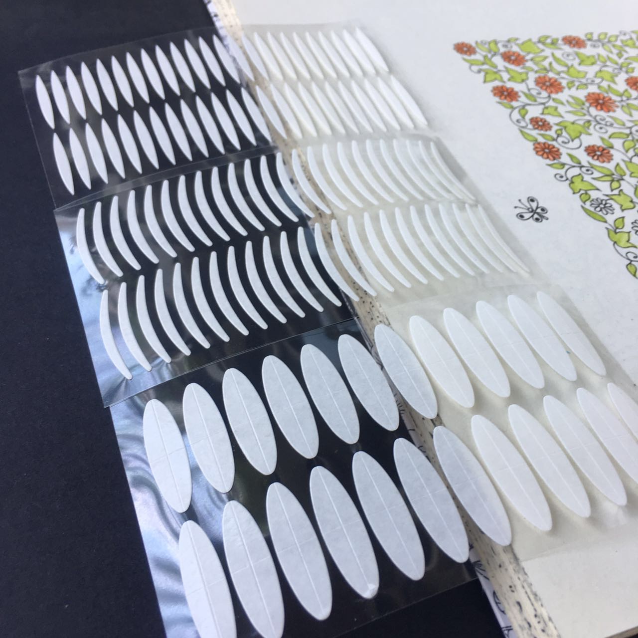 Olive wide narrow waterproof and breathable persistent double eye skin patch invisible double-sided adhesive natural transparent and no-scarred buried wire