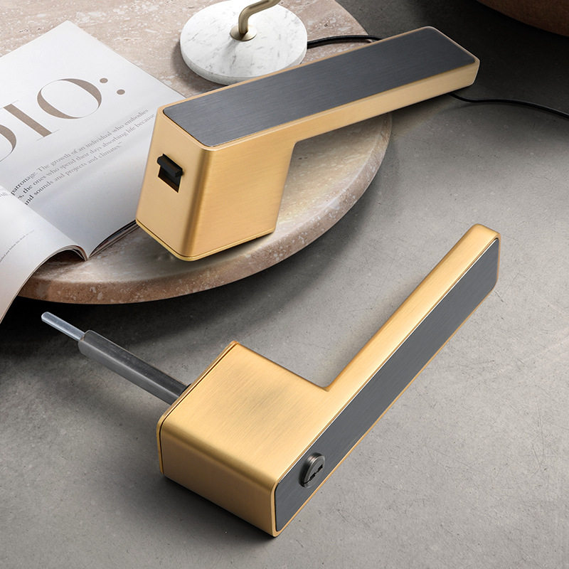 Minimalist ecological door lock mute magnetic bedroom door lock powder room solid wood door handle household universal lock - Taobao