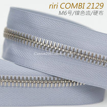 Original clothing Swiss riri zipper M6 Number of metal zipped nickel color COMBI 2129 hard cloth