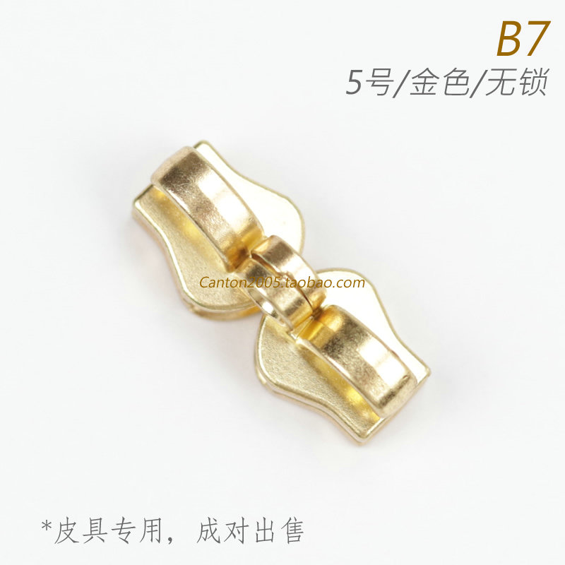 Leather goods Japan No. 5 metal zipper head with keyhole DF4NT2 Gold B7