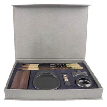 Zhou Huchen's Calligraphy Four Treasures Set: Brush, Ink, Paper, and Inkstone, a Complete Set of High-Grade Wolf Hair Calligraphy Special Tools in a Premium Gift Box