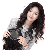 Rebecca Wig Womens Wool Curly Hair Piece Full Human Hair Fully Hand-Weaved Realistic Invisible Medium-Length Curly Hair Replacement Piece
