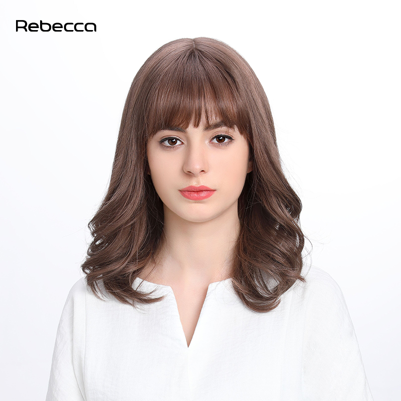 Rebecca Wig Woman Medium Long Curly Hair Large Wave Zi Shoulder Lock Bone Hair Air Livak Fluffy Natural Fashion Headgear