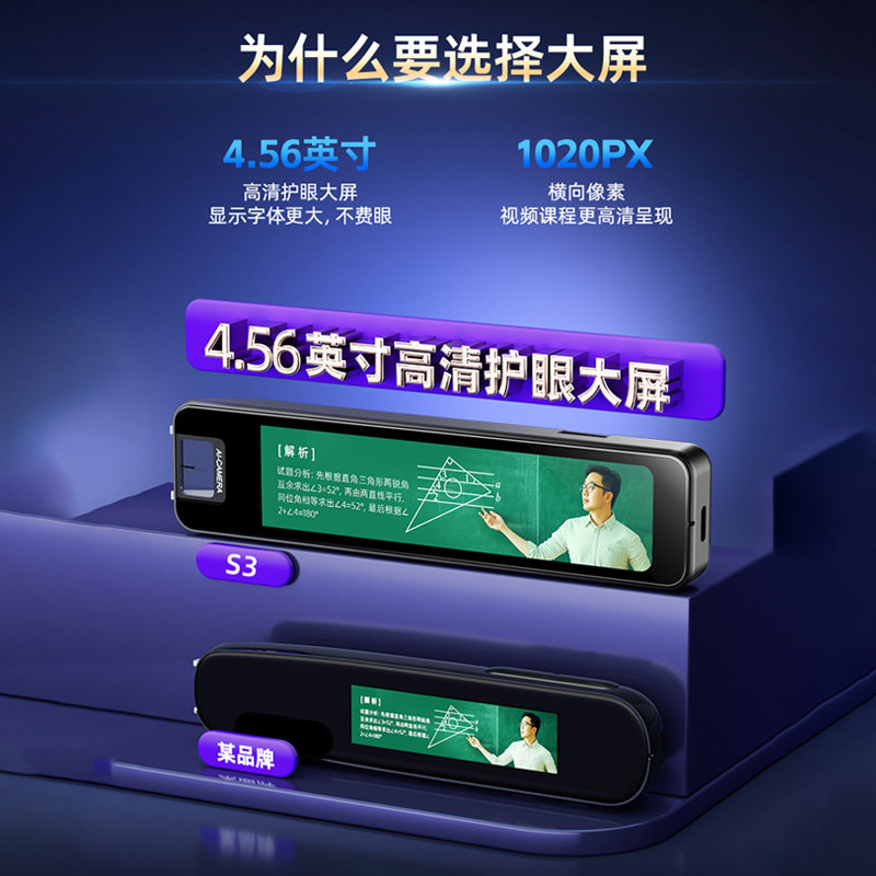 2025 Quick and Easy New Edition S3 All-Subject Ai Learning Dictionary Pen English Reading Pen All-Subject Universal Learning Device for Elementary, Middle, High School, and University Students Scanning and Translating Words Pen