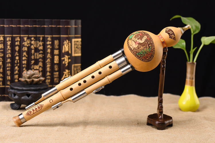 葫芦丝 người mới bắt đầu B C điều chỉnh học sinh vào phòng chống nứt thực hiện chuyên nghiệp dưa chuột tre bảy lỗ - Nhạc cụ dân tộc đàn tỳ bà