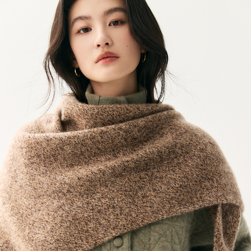 Cute Home/Atmosphere Layering Essential: Herbalife Topline Mixed Color Silk Cashmere Triangle Scarf Shawl