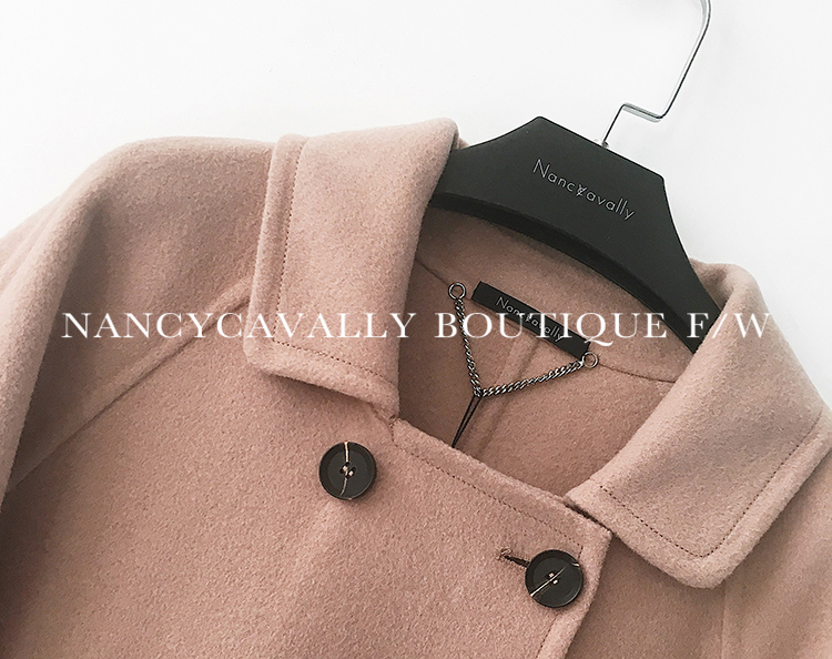 2018 mùa đông mới nữ khí chất chic thiết kế áo hai lớp cashmere lỏng dài phần len mỏng áo khoác jean nữ