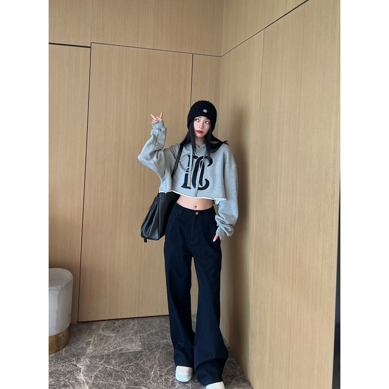 Nancycavally Exclusive High-Quality Xinjiang Long-Staple Cotton Hip-Covering, Leg-Lengthening Embroidered Straight-Leg Jeans