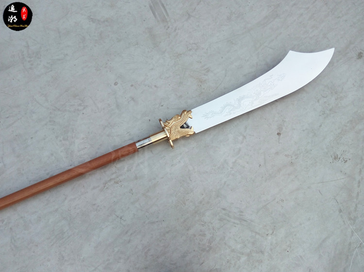 Stainless steel nine-ring knife martial arts knife performance knife competition knife broadsword wooden pole soft knife sounding knife semi-hard knife without cutting edge