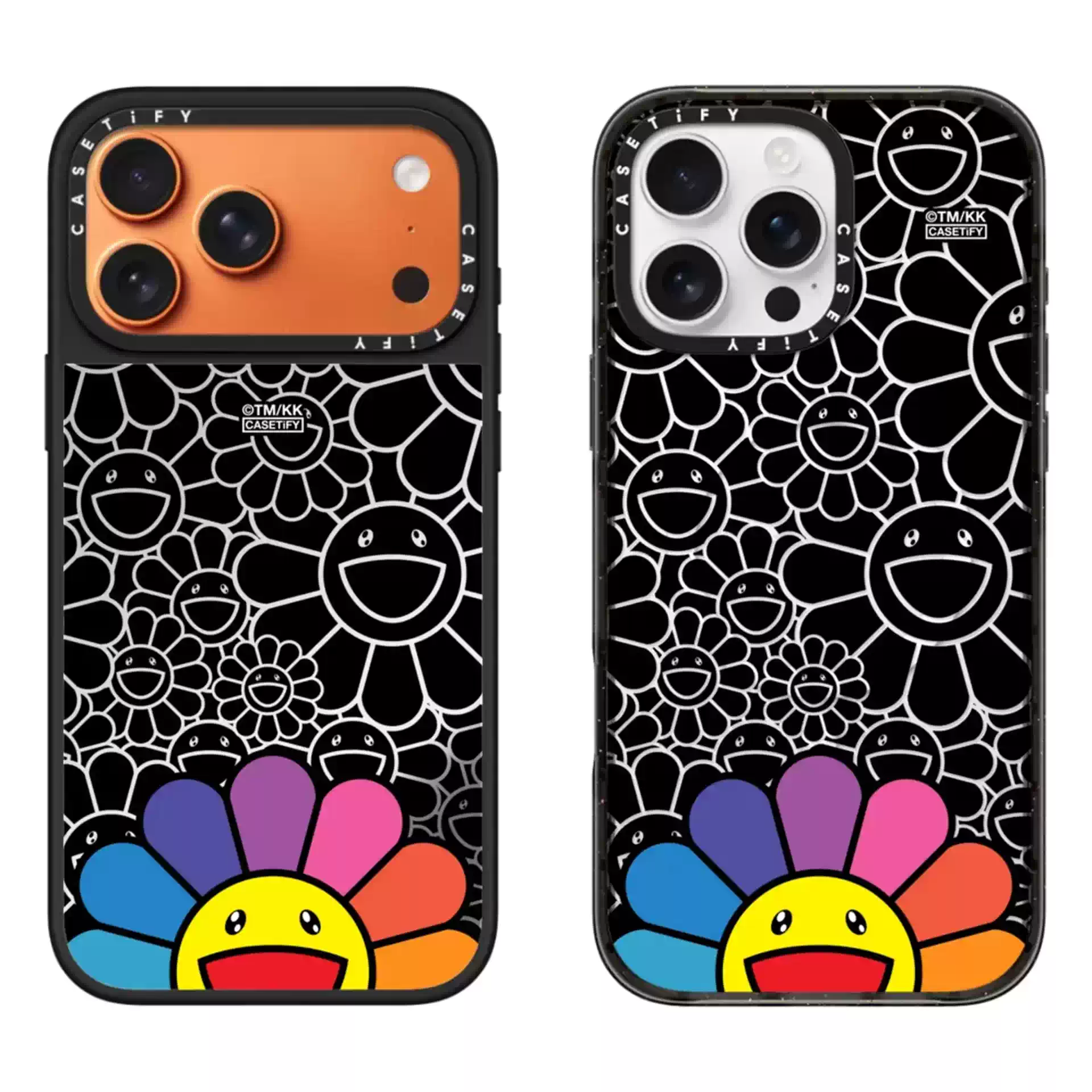 现货CASETiFY村上隆太阳花SMILE彩虹笑脸适用苹果iPhone17ProMax手机壳