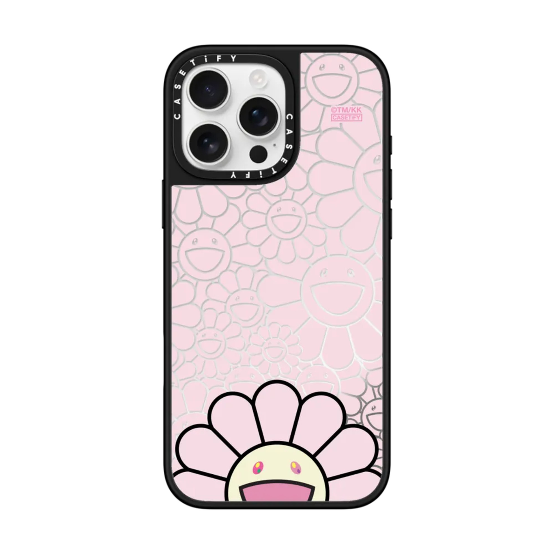 现货CASETiFY村上隆太阳花SMILE粉色笑脸适用苹果iPhone17ProMax手机壳
