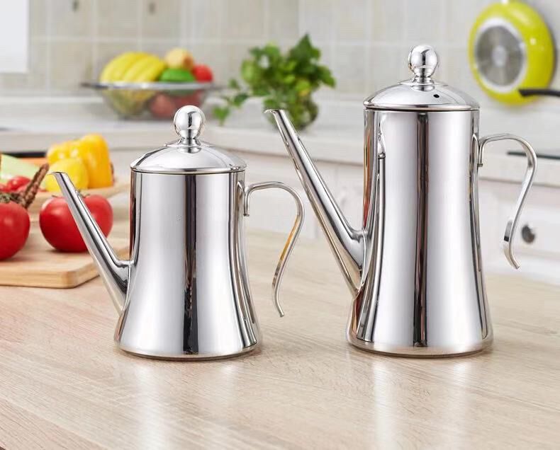 European - style 304 stainless steel oil - leak tank oil tank sauce canister kitchen condiment set