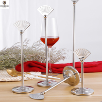 European stainless steel table seat fan table number plate wedding table card Conference card hotel banquet seat card