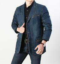 Battlefield 2021 New Year autumn denim coat mens casual autumn jacket youth denim small suit long sleeve top