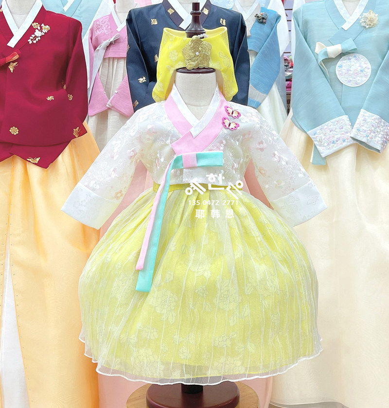 Korea imported fabric girl a year old Han clothing improved Han clothing TZ8187