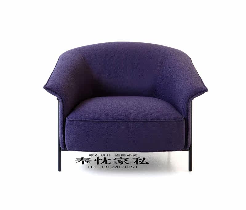 2019 new Nordic simple fashion single sofa chair designer hotel leisure chair sample house display center reception single chair