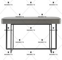 Nordic simple metal study desk Computer desk American simple solid wood desktop bedroom dressing table