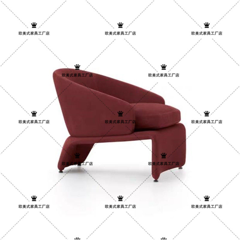 New and new adult curved single chair modern minimalist bedroom balcony cafe hotel negotiation circle chair sofa