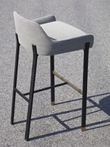 Nordic light luxury metal bar chair Personality bar chair High backrest Hotel chair American home Cafe bar chair