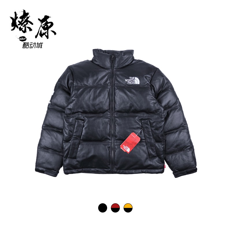 leather north face supreme