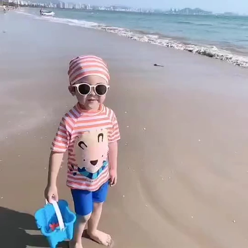 Детский быстросохнущий купальник для мальчиков, раздельные штаны для раннего возраста для плавания