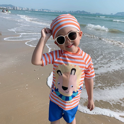 Детский быстросохнущий купальник для мальчиков, раздельные штаны для раннего возраста для плавания